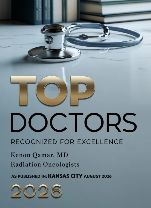 Kansas City Top Doctors 2026 selected by peer recognition, awarded to: Kenon Qamar, MD, Radiation Oncologist with KCPI.